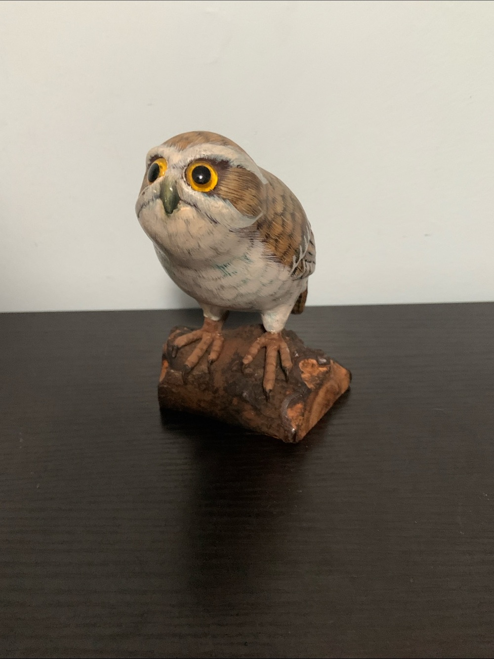 Handcrafted Wood Owl